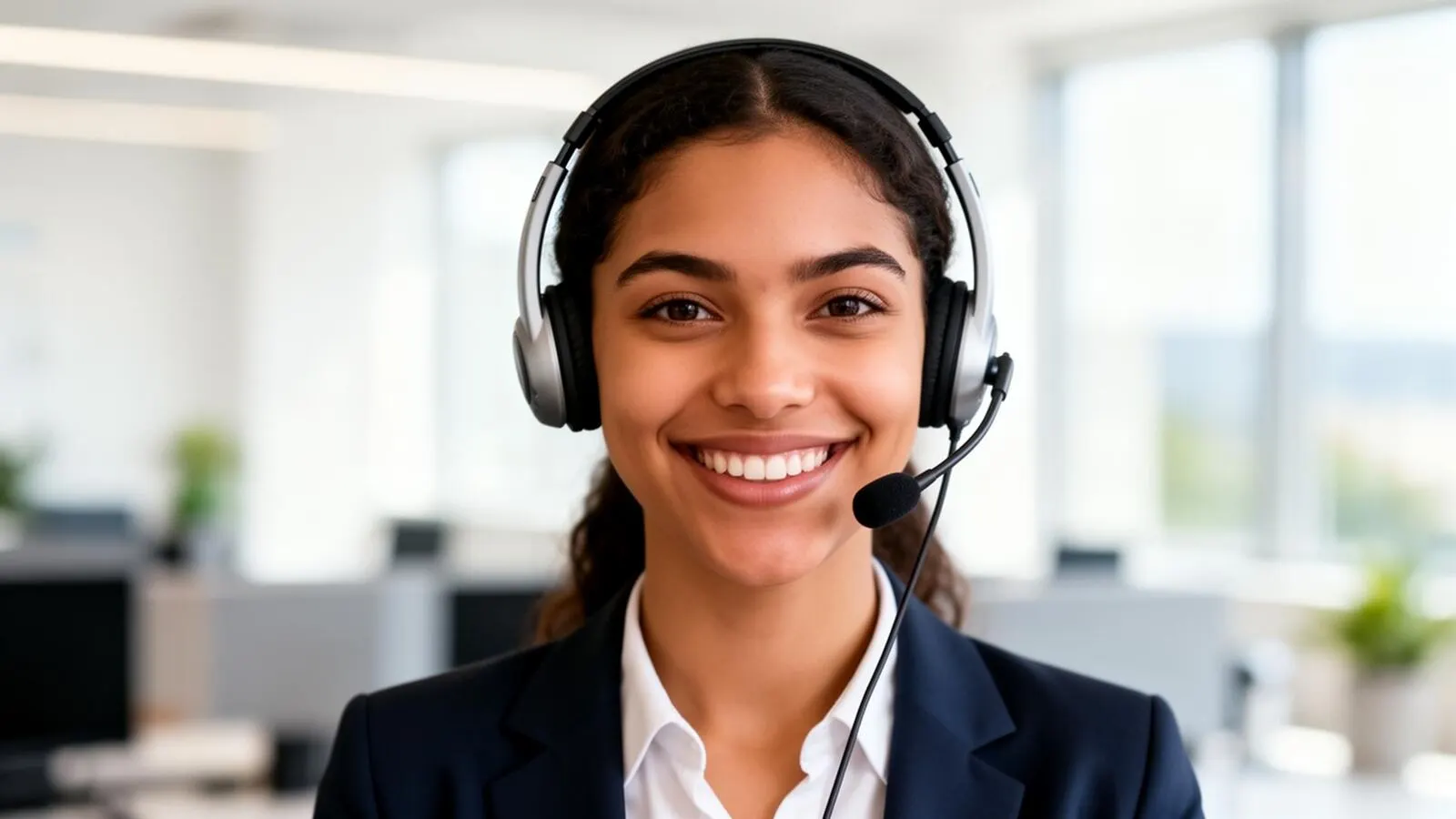 Atendente Guardian Car sorrindo com headset